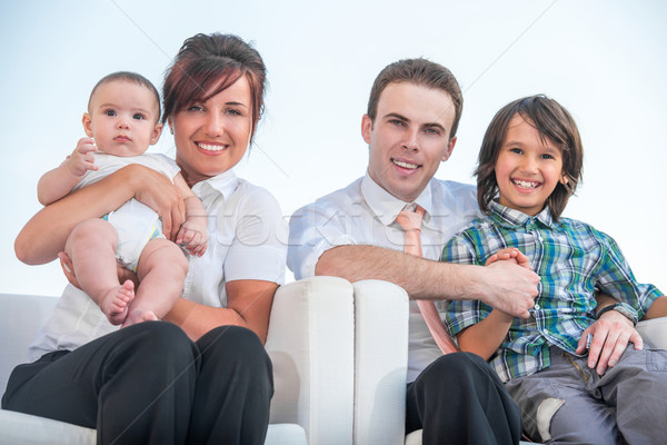 Portrait of a joyful family Stock photo © zurijeta