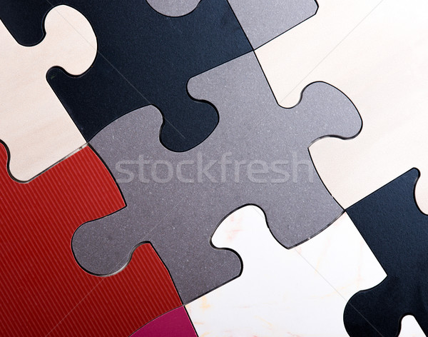 Jigsaw Puzzle of ceramic closeup Stock photo © zurijeta