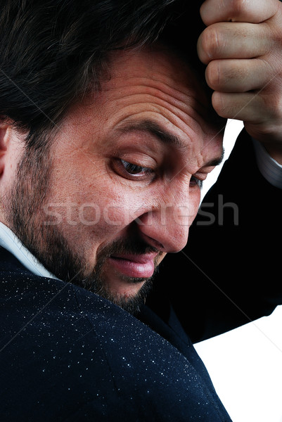 Dandruff issue on man's sholder Stock photo © zurijeta