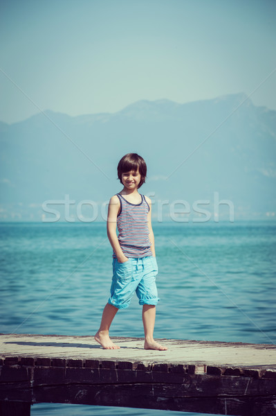孩子 暑假 海 岸邊 快樂 孩子 商業照片 © zurijeta