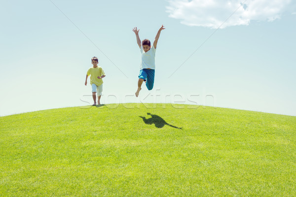 En iyi yaz tatili tatil mutlu yaz tatili çocuklar Stok fotoğraf © zurijeta
