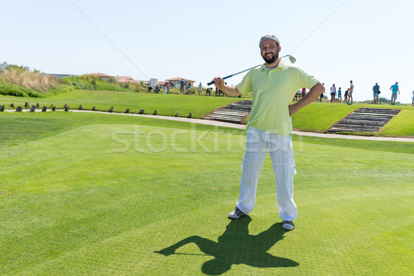 Man playing golf at club Stock photo © zurijeta