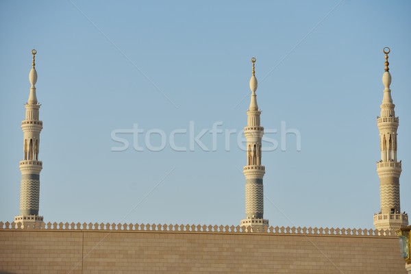 Profet moschee Arabia Saudita constructii mulţime Imagine de stoc © zurijeta