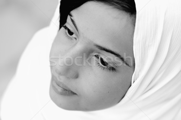 Portrait of a Muslim Arabic girl Stock photo © zurijeta