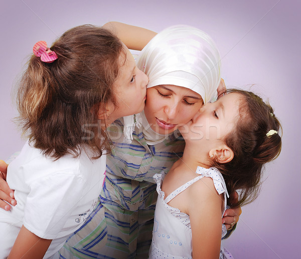 Muslim insegnante donna amore bellezza madre Foto d'archivio © zurijeta