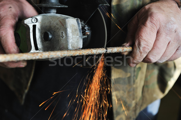 metal sawing close up Stock photo © zurijeta
