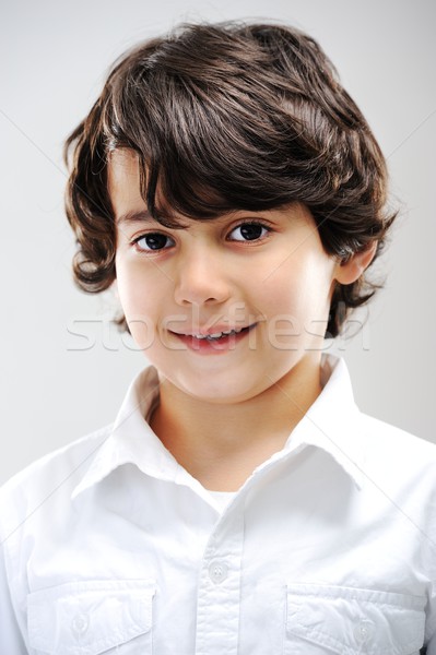 Portre gerçek çocuk çocuk saç Stok fotoğraf © zurijeta
