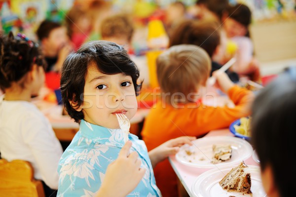 Stockfoto: Kinderen · vieren · verjaardagsfeest · speeltuin · kinderen