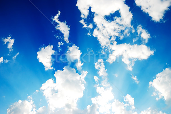 Stock fotó: Drámai · égbolt · gyönyörű · kék · ég · fehér · felhők