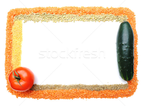 Cereals and vegetables, banner for your text or picture Stock photo © zurijeta