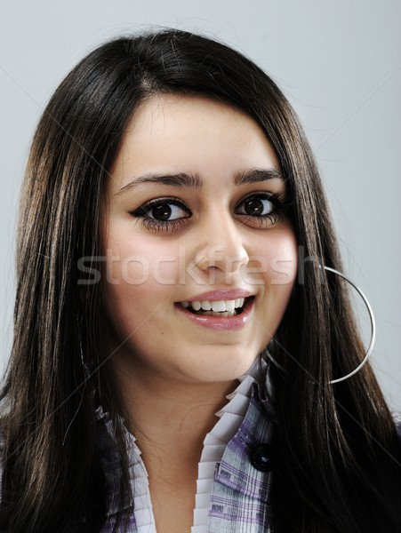 Beauty brunette female portrait Stock photo © zurijeta