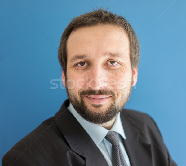 Profil portret zâmbitor tineri om de afaceri Imagine de stoc © zurijeta