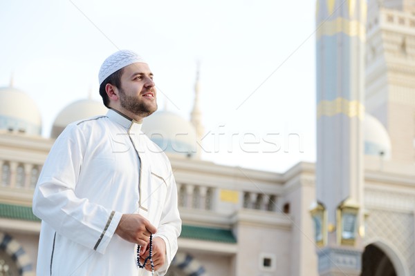 Muslim man visiting the holy places Stock photo © zurijeta