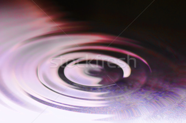   Water drop in rippled liquid close-up  Stock photo © zurijeta
