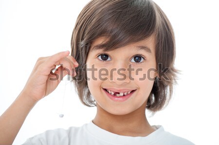 Retrato inocente criança bonitinho sorrir cara Foto stock © zurijeta