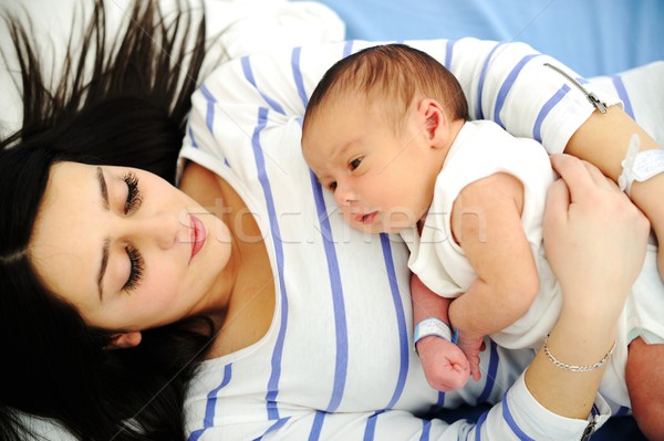 Foto d'archivio: Felice · madre · baby · sorriso · bambino