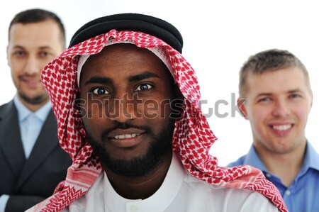 Man with arabic palestinian colors Stock photo © zurijeta