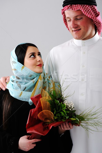 Arabic couple, wife and husband Stock photo © zurijeta
