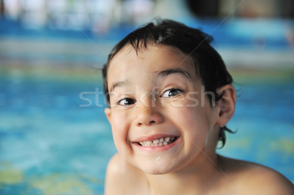 Summertime and swimming activities for happy children on the pool Stock photo © zurijeta