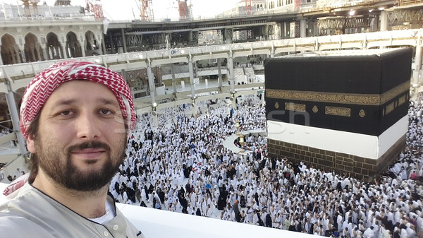 Visiting Kaaba, the closest possible place Stock photo © zurijeta