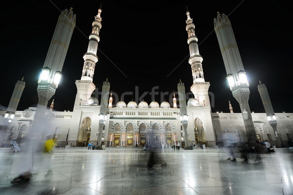 Madina Mosque at night Stock photo © zurijeta
