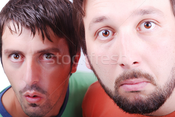 Deux étonné homme intéressant excité visages [[stock_photo]] © zurijeta