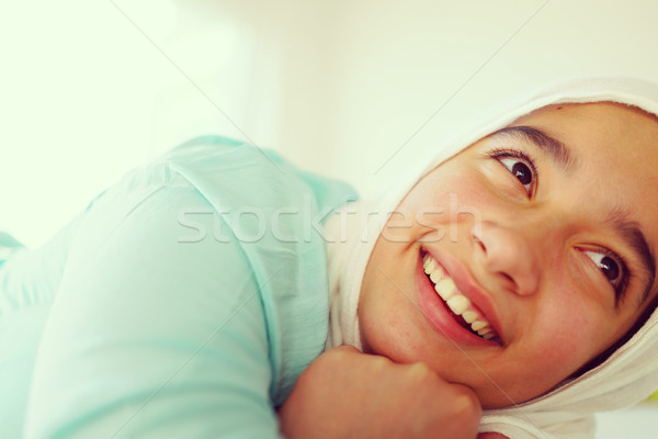 Beautiful Muslim girl with scarf Stock photo © zurijeta