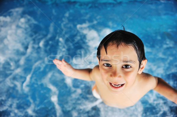 [[stock_photo]]: été · natation · activités · heureux · enfants · piscine