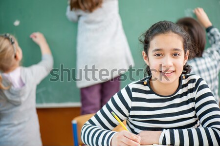 Cute klasie edukacji dziewczyna Zdjęcia stock © zurijeta