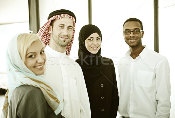 Filtered middle eastern business people working together in mode Stock photo © zurijeta