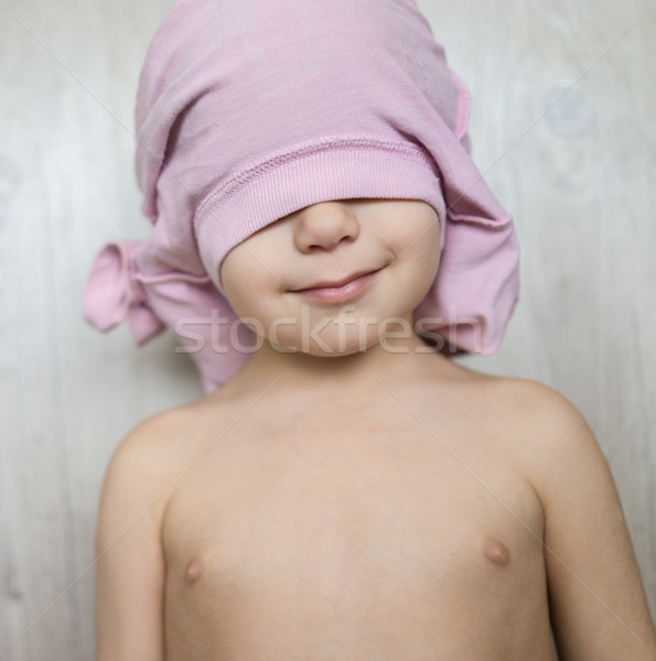 Happy little baby kid playing and hiding Stock photo © zurijeta