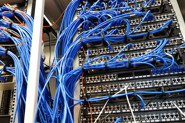 Stock foto: Drähte · Internet · Router · Netzwerk · Server · Computer