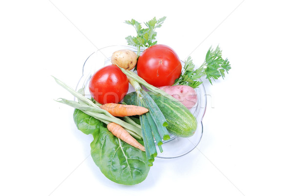 Vegetables on white background Stock photo © zurijeta