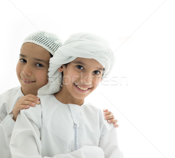 Two Arabic brothers together Stock photo © zurijeta