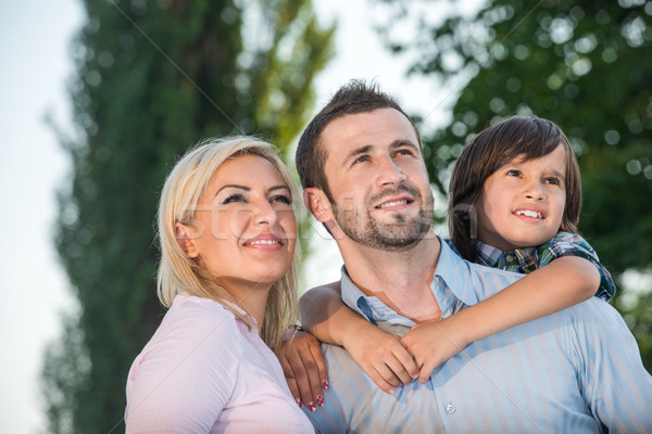 Family looking up Stock photo © zurijeta