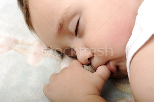 Little cute baby sleeping Stock photo © zurijeta