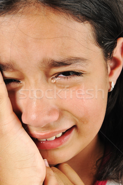 Weinen Mädchen traurig kid jungen Stress Stock foto © zurijeta