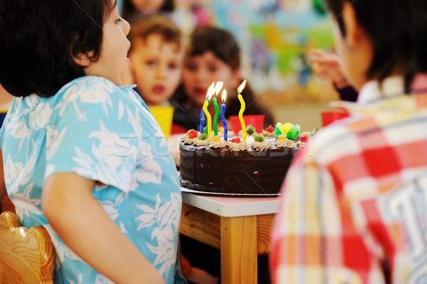 Cute ninos fiesta de cumpleaños Zona de juegos muchos Foto stock © zurijeta