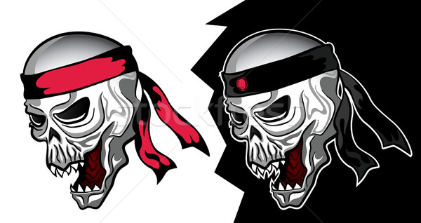 Stock photo: dead zombie pirate human skull design illustration