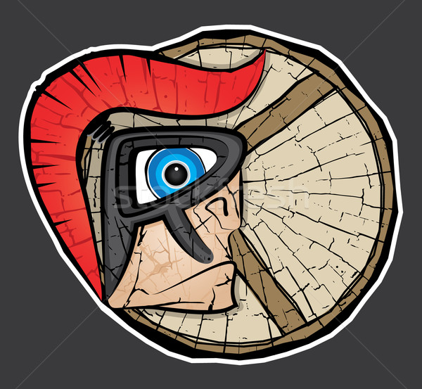 spartan centurion warrior profile design Stock photo © Zuzuan