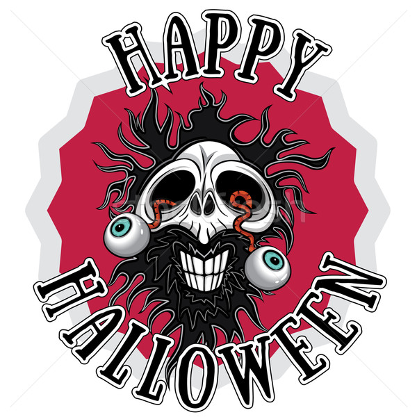 [[stock_photo]]: Halloween · zombie · crâne · design · visage · tête