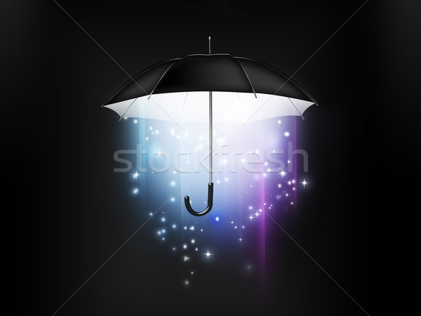 Magisch paraplu gloed donkere abstract technologie Stockfoto © zven0
