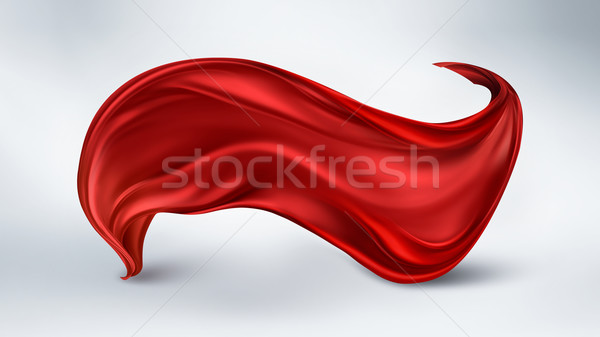 flying red silk fabric  Stock photo © zven0