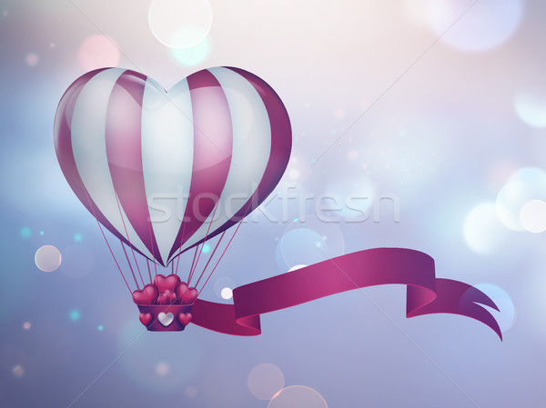 中心 熱気球 空 結婚式 幸せ ストックフォト © zven0