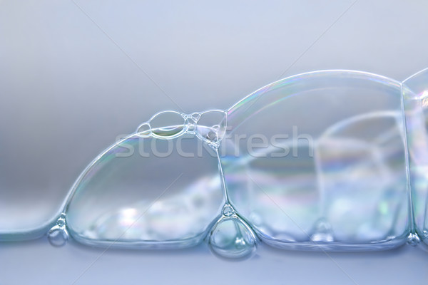 Seifenblasen abstrakten weiß Muster Flüssigkeit Stock foto © zven0