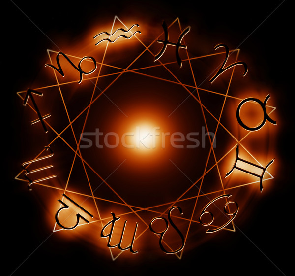 fire zodiac circle Stock photo © zven0