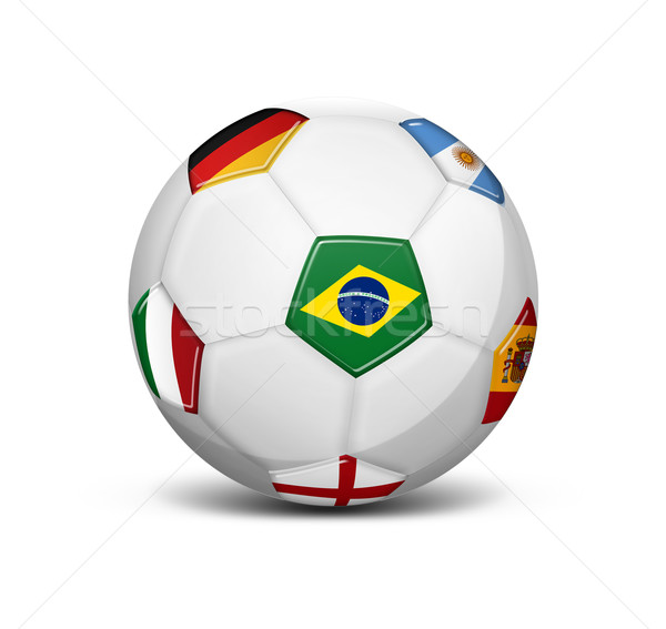 soccer ball with flags Stock photo © zven0