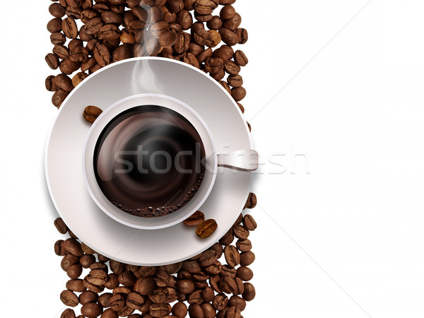 hot coffee Stock photo © zven0