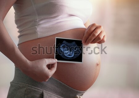 Hamile kadın ultrason taramak göbek kadın Stok fotoğraf © zven0