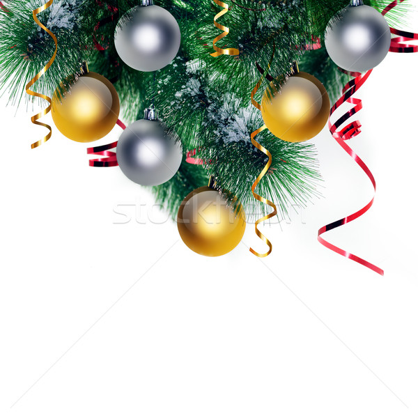 Stockfoto: Christmas · ruimte · boom · gelukkig · ontwerp · groene